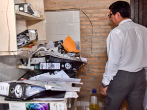 Allanan nuevamente “la casa de los pagarés”