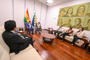 Arce se reúne con misión OEA y llama a bolivianos a votar