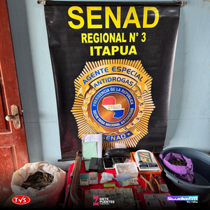 IMPORTANTE OPERATIVO ANTIDROGAS DE LA SENAD EN SAN PEDRO DEL PARANÁ - «TVS DIGITAL»