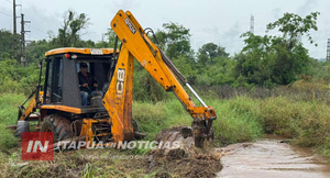 CAMBYRETÁ INTENSIFICA TRABAJOS DE LIMPIEZA DEL SISTEMA DE DESAGÜE PLUVIAL