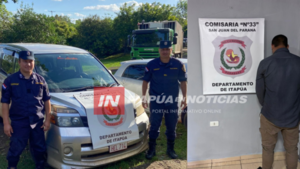 RECUPERARON UN VEHÍCULO CON DENUNCIA DE HURTO EN SAN JUAN DEL PARANÁ