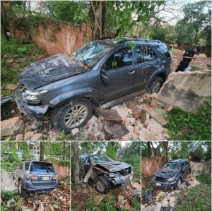 Adulto de 85 años pierde el control de su vehículo y choca contra una muralla en CDE