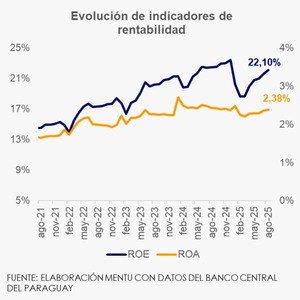 Rentabilidad sobre activos con leve caída
