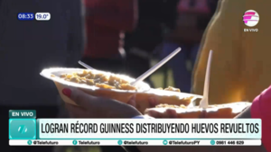 Paraguay logra Récord Guinness distribuyendo huevos revueltos