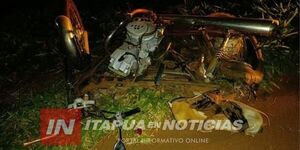  MOTOCICLISTA RESULTÓ HERIDOS TRAS COLISIÓN EN TOMÁS R. PEREIRA