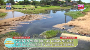 NPY en tu barrio: Vecinos de Limpio viven en medio de las aguas negras