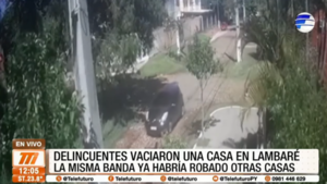 Delincuentes vaciaron una casa en Lambaré