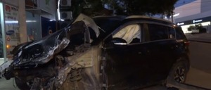 Motor de vehículo salió volando tras brutal choque en Asunción - ADN Digital