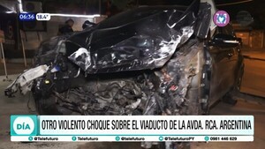 Otro violento accidente en viaducto de República Argentina
