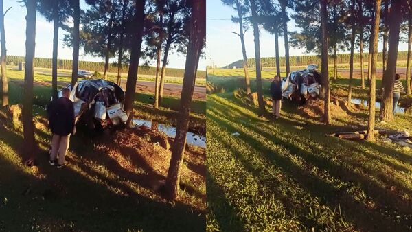 Dos personas lesionadas tras despiste de vehículo en Coronel Bogado
