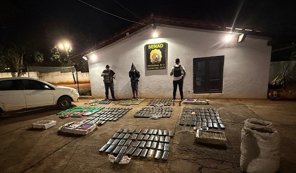 Detectan importante cargamento de marihuana en vehículo liviano Alto Paraná