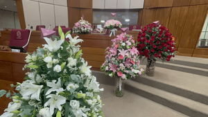 Ostentosos arreglos florales en Cámara Baja por cumpleaños de diputada Johana Vega - Noticiero Paraguay
