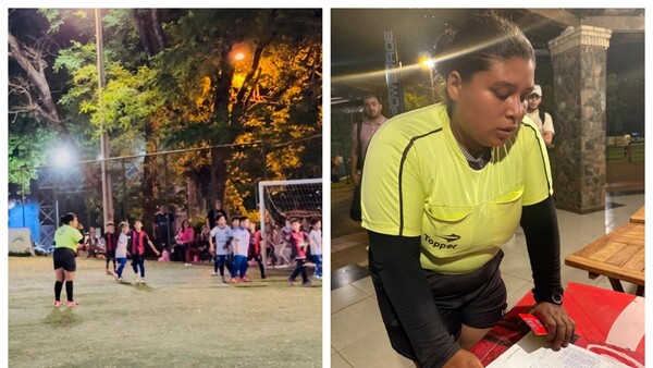 Árbitra quitó el dedo del medio a los padres en pleno partido, denuncian