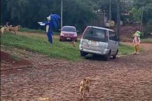 Vecinos salvaron a Sonic y al Chavo de un ataque de jagua ñarõ