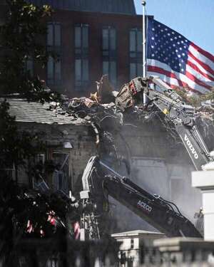 ¿Qué está pasando en la Casa Blanca? Maquinarias tumban parte del emblemático edificio - Mundo - ABC Color