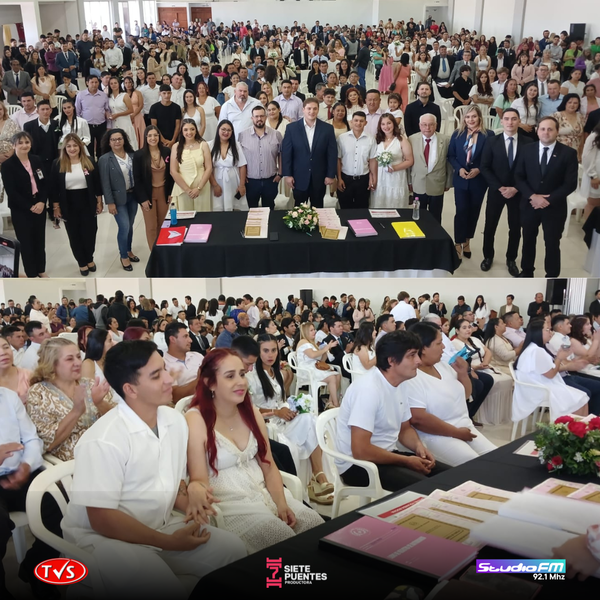 MÁS DE 150 PAREJAS SE UNIERON EN MATRIMONIO EN UNA EMOTIVA JORNADA EN ENCARNACIÓN - «TVS DIGITAL»