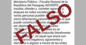 Diario HOY | Fiscalía desmiente publicación sobre “hater de las redes sociales”