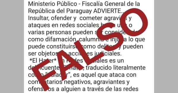 Diario HOY | Fiscalía desmiente publicación sobre “hater de las redes sociales”