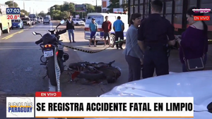 Tragedia en Limpio: Joven motociclista fallece tras ser atropellado