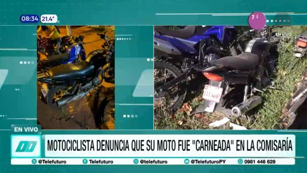 Trabajador denuncia que su moto fue ''carneada'' en la Comisaría de Mariano Roque Alonso