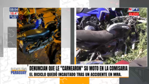 Un hombre denuncia que "carnearon" su moto en la comisaría