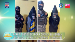 Pareja detenida por robar a su abuela