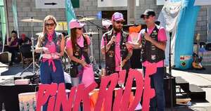 La Nación / Con el poder de más de 250 motociclistas redoblan compromiso de lucha contra el cáncer de mama