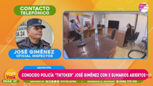 José Giménez, el "Policía Tiktoker" podría ser dado de baja