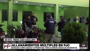 Allanamientos simultáneos en Pedro Juan Caballero por caso de sicariato