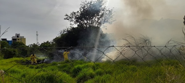 Incendio en predio baldío movilizó a bomberos voluntarios en Encarnación