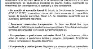 La Nación / Retail S.A. aclara informaciones falsas sobre actuaciones de la Conacom