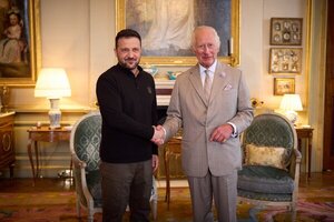 El rey Carlos III brinda una simbólica bienvenida a Zelenski en Reino Unido