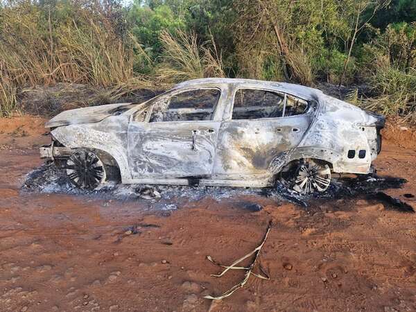 Sicariato en PJC: hallan incinerado el auto utilizado para un atentado - Policiales - ABC Color