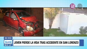 Joven pierde la vida tras accidente en San Lorenzo