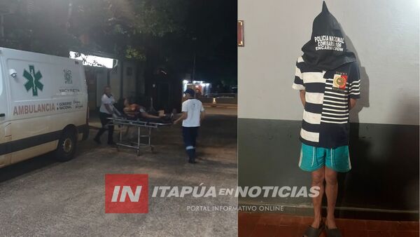 TRAS PELEA EN ENCARNACIÓN UN SUJETO FUE APREHENDIDO POR LA POLICÍA