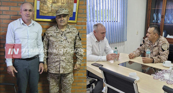 INTENDENTE LEPRETTI RECIBE AL NUEVO DIRECTOR DEPARTAMENTAL DE LA POLICÍA NACIONAL