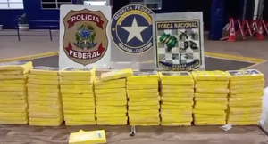 Caen paraguayos en Brasil con cocaína y armas de fuego