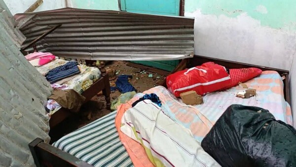 Fuerte temporal causa destrozos y provoca daños a varias viviendas en San Pedro
