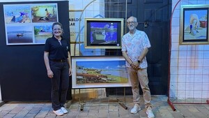 Artista eterniza antigua silueta de Pilar junto a sus personajes