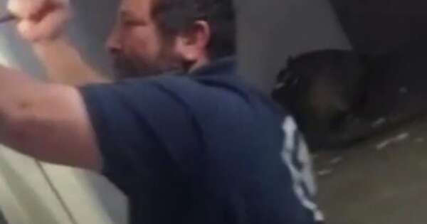 La Nación / Minutos de terror: un hombre y su perro quedaron atrapados en ascensor inundado