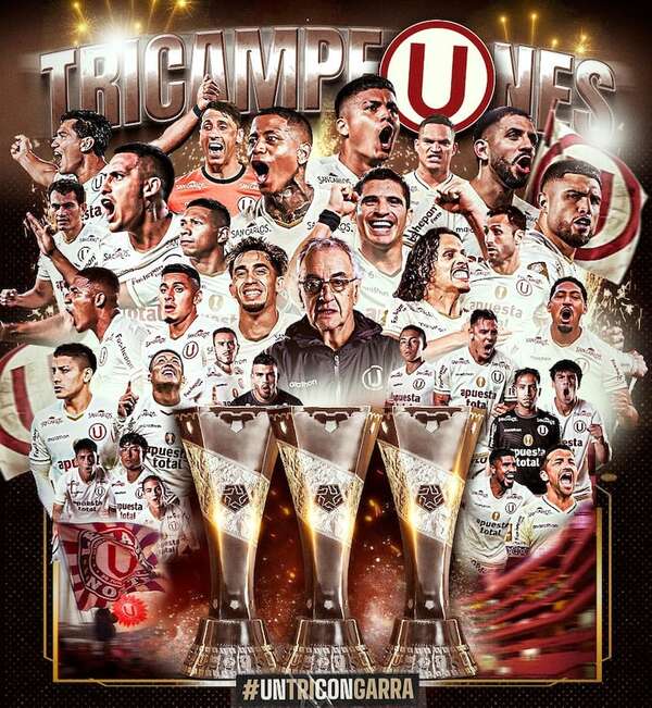 El Universitario del paraguayo Riveros es tricampeón en Perú - Fútbol Internacional - ABC Color