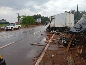 Motociclista resulta herido tras accidente sobre la Ruta PY06 en Bella Vista
