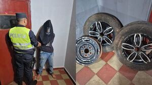 Aprehenden a hombre con antecedentes y recuperan llantas hurtadas en Encarnación