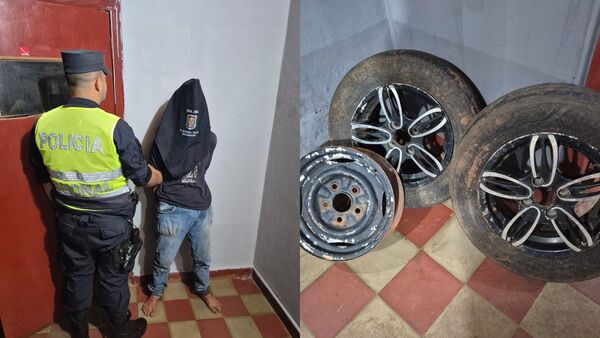 Aprehenden a hombre con antecedentes y recuperan llantas hurtadas en Encarnación