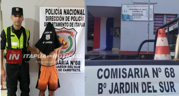 JOVEN FUE APREHENDIDO POR HABER AGREDIDO A SU MADRE EN CAMBYRETÁ