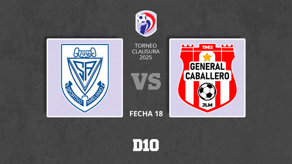 Sportivo Ameliano vs. General Caballero JLM: Paso a paso