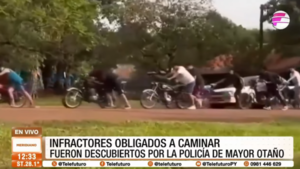 Motociclistas infractores obligados a caminar