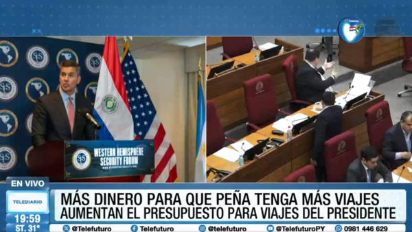Aumentan presupuesto para viajes del presidente Santiago Peña
