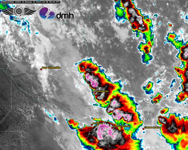 Emiten alerta por tormentas en 9 Departamentos