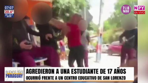 Madre e hijo con antecedentes agreden a estudiante frente a un colegio en San Lorenzo